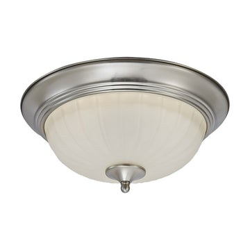 LED Ceiling Light Fixture - 15 Inch - 23W - 2000 Lumens - 4000K Cool White CCT - Satin Nickel Finish - Round Light Fixture for Kitchen Bathroom Shower